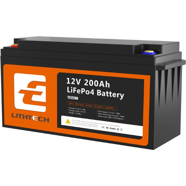 Фото - Аккумулятор для ИБП LITHTECH 12.8V 200Ah (TE12200B)